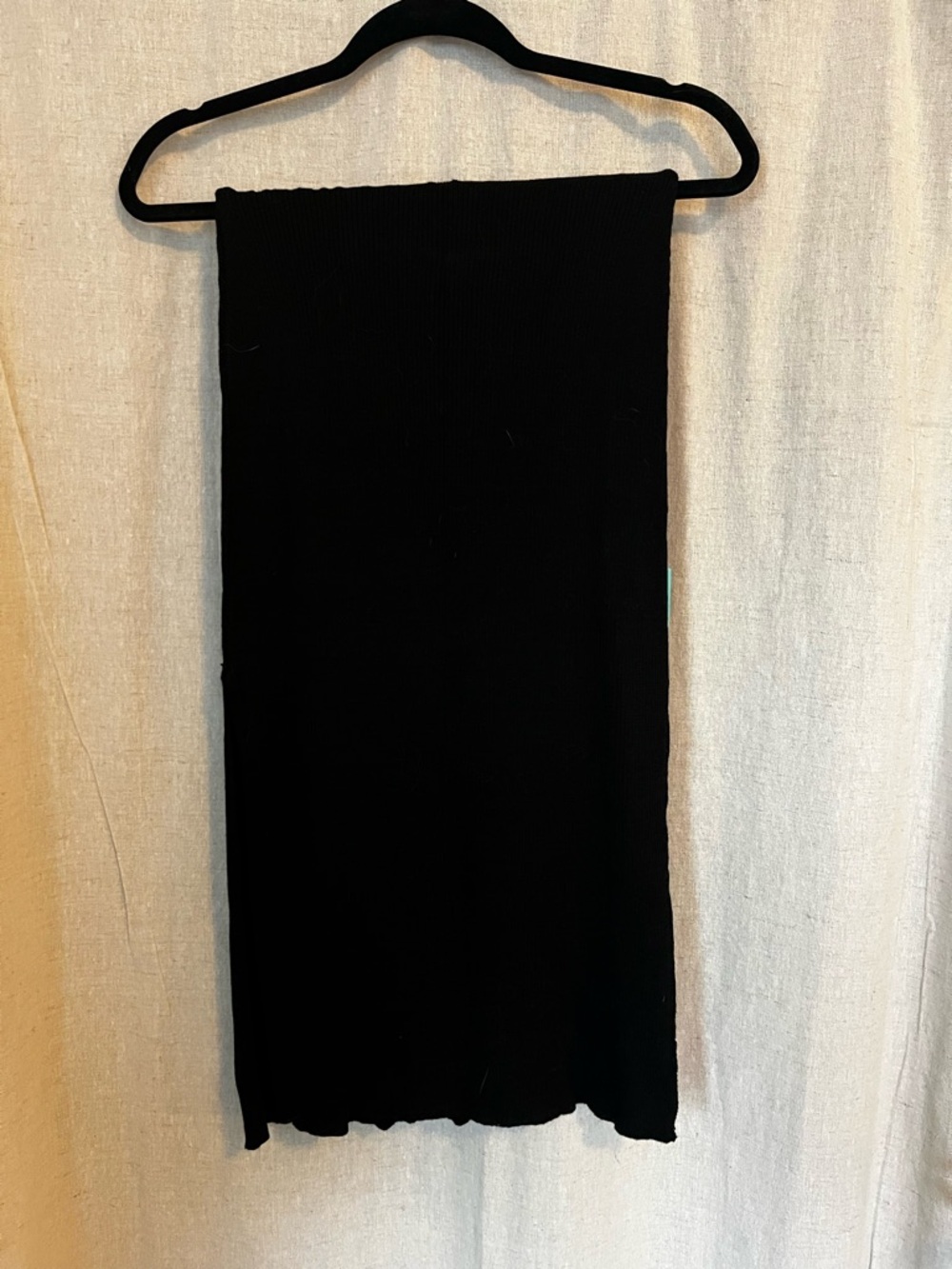 Free People Black Ribbed Knit Midi Skirt